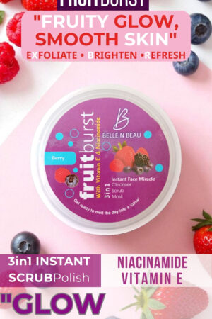 Fruit Burst Berry 3-in-1 Face Miracle Polish  Cleanse • Exfoliate • Nourish