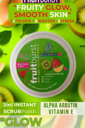 Fruit Burst Mint Melon & Kiwi 3-in-1 Face Miracle Polish  Cleanse • Exfoliate • Refresh