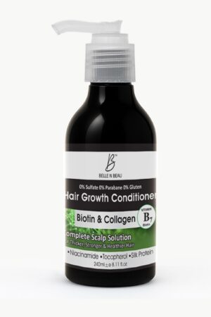 Biotin & Collagen conditioner for strengthening hair, adding volume, and improving smooth manageability by Bellenbeau