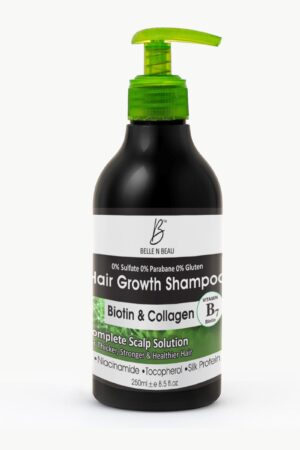 Biotin & Collagen sulfate-free shampoo for strengthening hair, adding volume, and gentle care by Bellenbeau