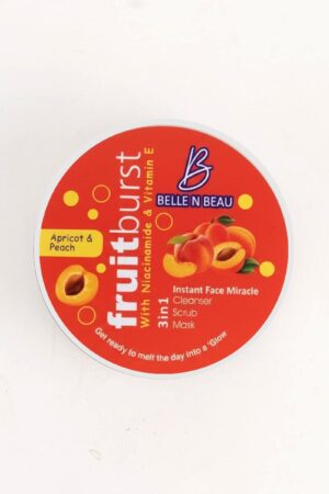 Fruit Burst Apricot & Peach 3-in-1 Face Miracle Polish for cleansing, exfoliating, and nourishing skin