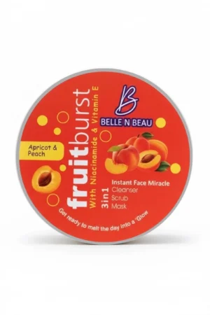 Fruit Burst Apricot & Peach 3-in-1 Face Miracle Polish for cleansing, exfoliating, and nourishing skin