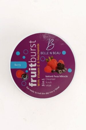 Fruit Burst Berry 3-in-1 Face Miracle Polish for cleansing, exfoliating, and nourishing skin