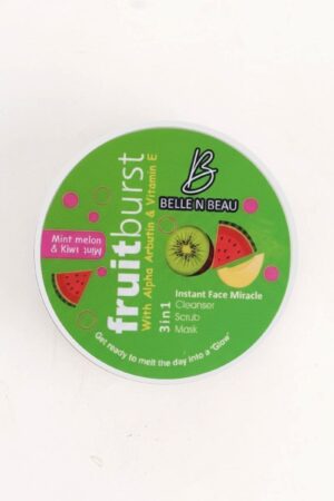 Fruit Burst Mint Melon & Kiwi 3-in-1 Face Miracle Polish for cleansing, exfoliating, and refreshing skin