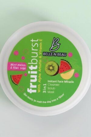 Fruit Burst Mint Melon & Kiwi 3-in-1 Face Miracle Polish for cleansing, exfoliating, and refreshing skin