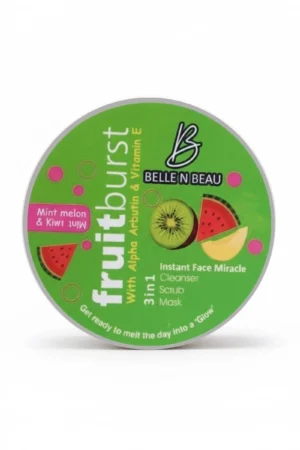 Fruit Burst Mint Melon & Kiwi 3-in-1 Face Miracle Polish for cleansing, exfoliating, and refreshing skin