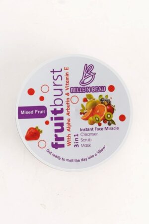 Fruit Burst Mix Fruit 3-in-1 Face Miracle Polish for cleansing, exfoliating, and brightening skin