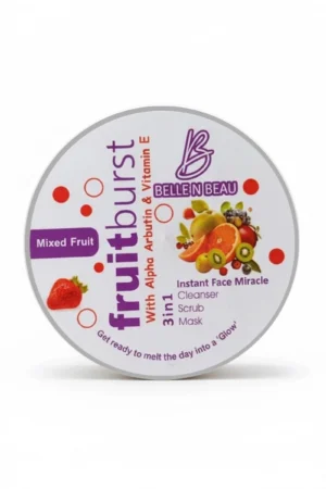 Fruit Burst Mix Fruit 3-in-1 Face Miracle Polish for cleansing, exfoliating, and brightening skin
