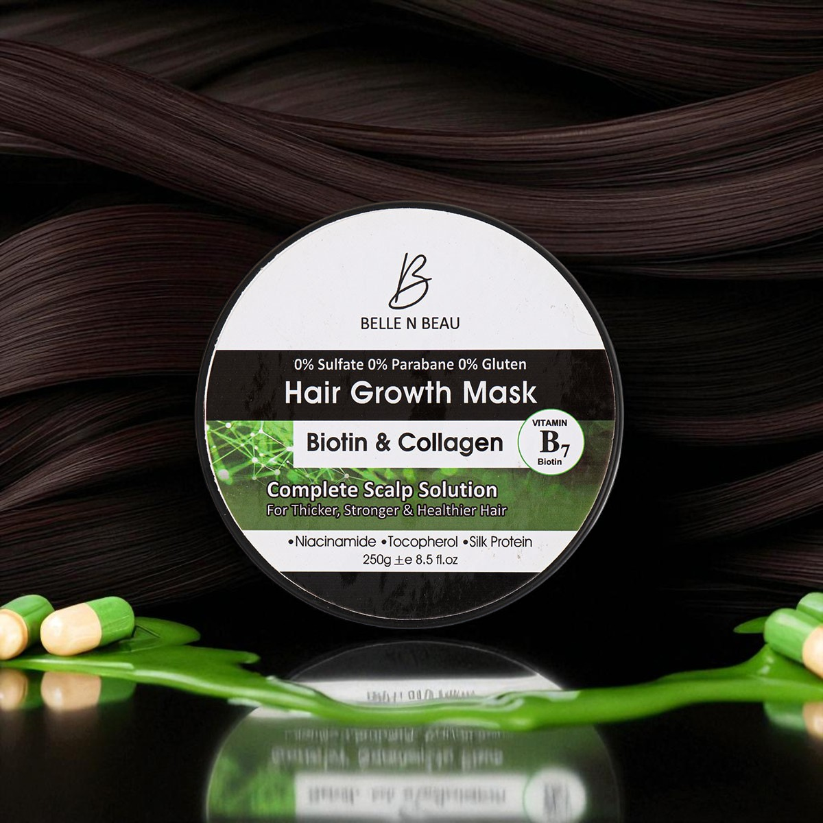 Biotin & Collagen Hair Mask Strength • Volume • Hair Fall Control