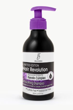 Keratin sulfate-free shampoo for strengthening hair, repairing damage, and adding shine by Bellenbeau