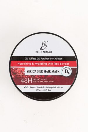 Serica silk rice hair treatment mask for smooth, shiny, and soft hair by Bellenbeau