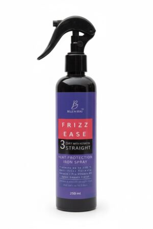 Frizz Ease Heat Protection Iron Spray for thermal shielding, anti-frizz control, and a salon-smooth finish
